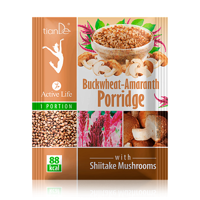 Buckwheat-Amaranth Porridge with Shiitake Mushrooms