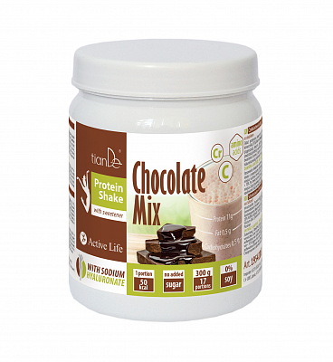 Schokoladen-Proteincocktail-mix mit Süßstoff