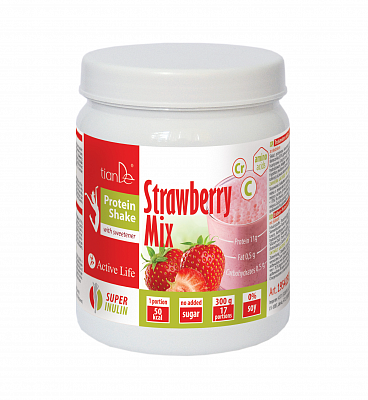 Strawberry Mix Protein Shake with sweetener