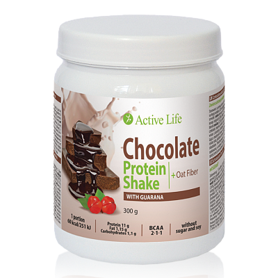 Schokolade-Protein-Shake mit Guarana mit Süßstoff
