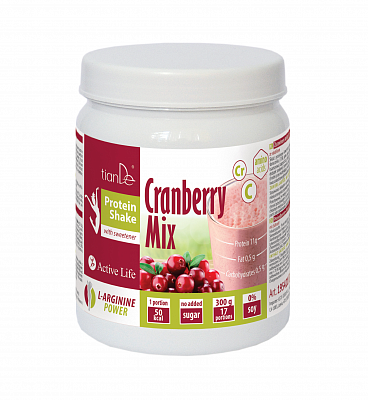 Cranberry Mix Protein Shake with sweetener